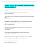 Public Sector Accounting questions with actual answers&period;