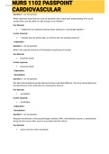 Exam &lpar;elaborations&rpar; NURS 1102 PASSPOINT CARDIOVASCULAR 