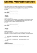 Exam &lpar;elaborations&rpar; NURS 1102 PASSPOINT ONCOLOGIC 