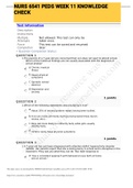 Exam &lpar;elaborations&rpar; NURS 6541 PEDS WEEK 11 KNOWLEDGE CHECK 
