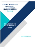 2021 EXAM ANSWERS - LEGAL ASPECTS OF SMALL BUSINESSESS