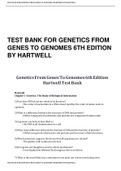 TEST BANK FOR GENETICS FROM GENES TO GENOMES 6TH EDITION BY HARTWELL 