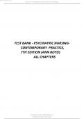  TEST BANK - PSYCHIATRIC NURSING- CONTEMPORARY PRACTICE&comma; 7TH EDITION &lpar;ANN BOYD&rcub; ALL CHAPTERS