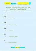 Frontier FA Pre-Exam Questions and  Answers &vert; Latest Update