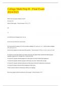 College Math Prep B - Final Exam 2024&sol;2025