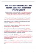 WGU D385 Software Security and  Testing Exam 2024 New Latest  Updated Version 