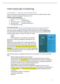 Samenvatting internationale marketing - Capita Selecta, leerjaar 4 van de opleiding Business Studies