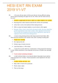 HESI EXIT RN EXAM 2019 V1-V7 UPDATED&period;