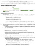 C468 Info Mgt & Tech App Notes. IT study guide