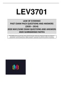 LEV3701 - PAST EXAM PACK SOLUTIONS & BRIEF NOTES