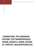 Marketing, 9th Canadian Edition, Test Bank Frederick Crane, Roger A. Kerin, Steven W. Hartley, William Rudelius