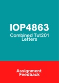 IOP4863 &lpar;ExamPACK&comma; Tut201 MEMOS&rpar;