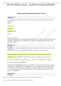 NR 507 Week 6 Quiz &ndash; Advanced Pathophysiology