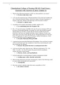 Chamberlain College of Nursing NR 601 Final Exam – Question with Answers (Latest, Graded A)