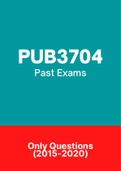 PUB3704 - Exam Questions PACK &lpar;2015-2020&rpar;