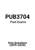 PUB3704 - Exam Questions PACK &lpar;2015-2020&rpar;