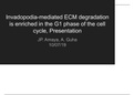 Invadopodia-mediated ECM degradation is enriched in the G1 phase of the cell cycle