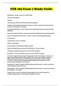 EEB 184 Exam 1 Study Guide 
