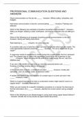 PROFESSIONAL COMMUNICATION QUESTIONS AND ANSWERS 