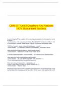  CMN 577 Unit 2 Questions And Answers 100&percnt; Guaranteed Success&period;