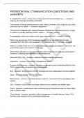 PROFESSIONAL COMMUNICATION QUESTIONS AND ANSWERS