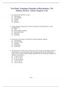 Test Bank&colon; Lehninger Principles of Biochemistry&comma; 7th Edition&comma; David L&period; Nelson Chapters 1-28&period;