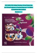 TEST BANK For Critical Thinking&comma; Clinical Reasoning&comma; and Clinical Judgment A Practical Approach 7th Edition by Rosalinda Alfaro-LeFevre&comma; Verified Chapters 1 - 7&comma; Complete Newest 
