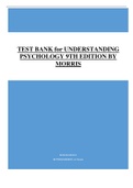 UNDERSTANDING PSYCHOLOGY 9TH EDITION BY MORRIS TEST BANK&sol; SCORE an A
