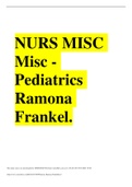  NURS MISC Misc  - Pediatrics Ramona Frankel.