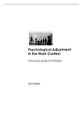 IOP 2604 Psychological Adjustment in the Work Context Study Guide