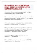 IMSA LEVEL 1 CERTIFICATION EXAM 2024&sol;2025 &vert;COMPLETE &vert;GUARANTEED PASS&excl;&excl;