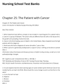 Chapter 25: The Patient with Cancer | Nursing School Test Banks.pdf