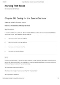 08&lowbar; Caring for the Cancer Survivor &lowbar; Nursing Test Banks&period;pdf