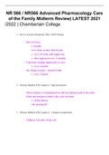 NR566 Advanced Pharmacology Care of the Family Midterm Review| LATEST 2021 /2022 | Chamberlain College