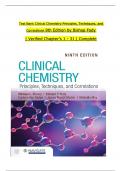 TEST BANK for Clinical Chemistry Principles&comma; Techniques&comma; and Correlations 9th Edition by Bishop Fody&comma; All 31 Chapters Covered&comma; Verified Latest Edition