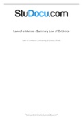 LEV3701 law-of-evidence-summary