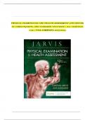 TEST BANK FOR PHYSICAL EXAMINATION AND HEALTH ASSESSMENT 9TH EDITION BY CAROLYN JARVIS&comma; ANN ECKHARDT TEST BANK &sol; ALL CHAPTERS 1-32 &sol; FULL COMPLETE 2023&sol;2024 &vert;&vert; STUDY GUIDE &vert;&vert; GRADE A&plus;&period;