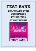 CALCULATE WITH CONFIDENCE, 7TH EDITION BY DEBORAH MORRIS TEST BANK ISBN 9780323396837