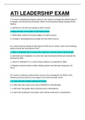 ATI LEADERSHIP EXAM&period; QUESTIONS WITH 100&percnt; CORRECT ANSWERS&period; 