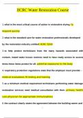 IICRC Water Restoration Course Questions And Answers Latest 2024&sol; 2025 Graded A&plus; &vert; 100&percnt; Verified&excl;&excl;