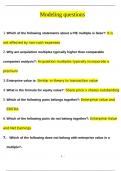 Modeling Questions And Answers Latest 2024&sol; 2025 Graded A&plus; &vert; 100&percnt; Verified&excl;&excl;
