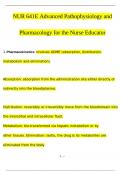 NUR 641E Advanced Pathophysiology and Pharmacology for the Nurse Educator Questions And Answers Latest 2024&sol; 2025 Graded A&plus; &vert; 100&percnt; Verified&excl;&excl;