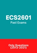 ECS2601 - Exam Questions PACK (2013-2021)
