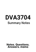 DVA3704 - Notes (Summary)