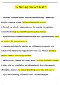 PN Nursing care of Children Questions And Answers Latest 2024&sol; 2025 Graded A&plus; &vert; 100&percnt; Verified&excl;&excl;