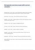therapeutic services exam with correct answers&period;