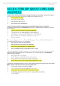 NCLEX PERI OP QUESTIONS AND ANSWERS &vert; WITH RATIONALE 