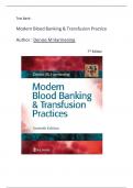 Test Bank For Modern Blood Banking & Transfusion Practices 7th Edition By Denise M Harmening &vert;Latest Edition &comma; Chapter 1-29 Complete Guide 
