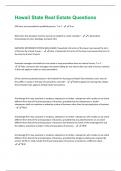 Hawaii State Real Estate Questions and Answers well Explained Latest 2024&sol;2025 Update 100&percnt; Correct&period;