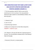 HESI GERIATRICS EXAM TEST BANK LATEST EXAM  2024-2025 WITH UPDATED QUESTIONS AND  VERIFIED ANSWERS &lpar;GRADED A&plus;&rpar; 